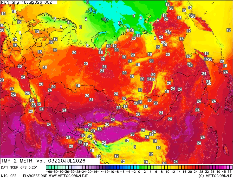 mappa Temp 2 metri