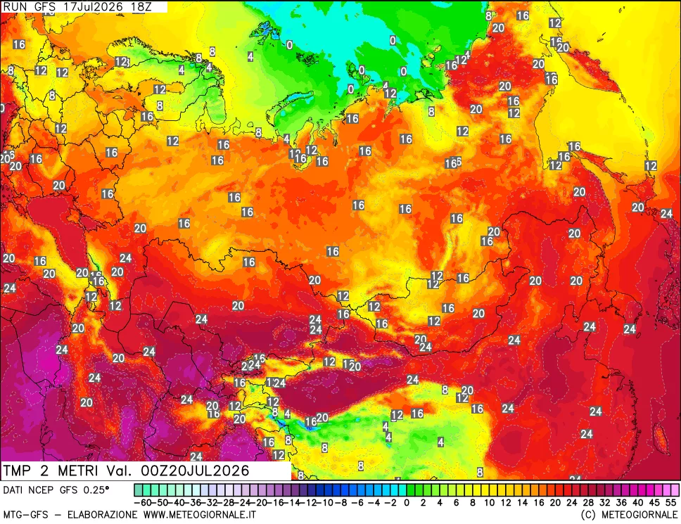mappa Temp 2 metri