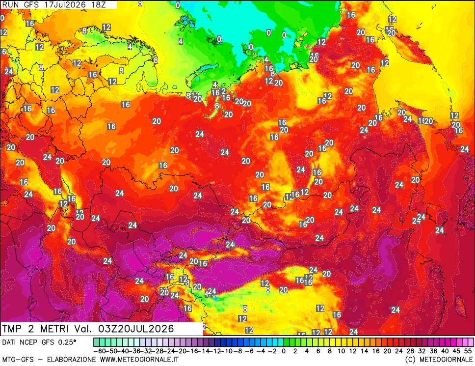 mappa Temp 2 metri