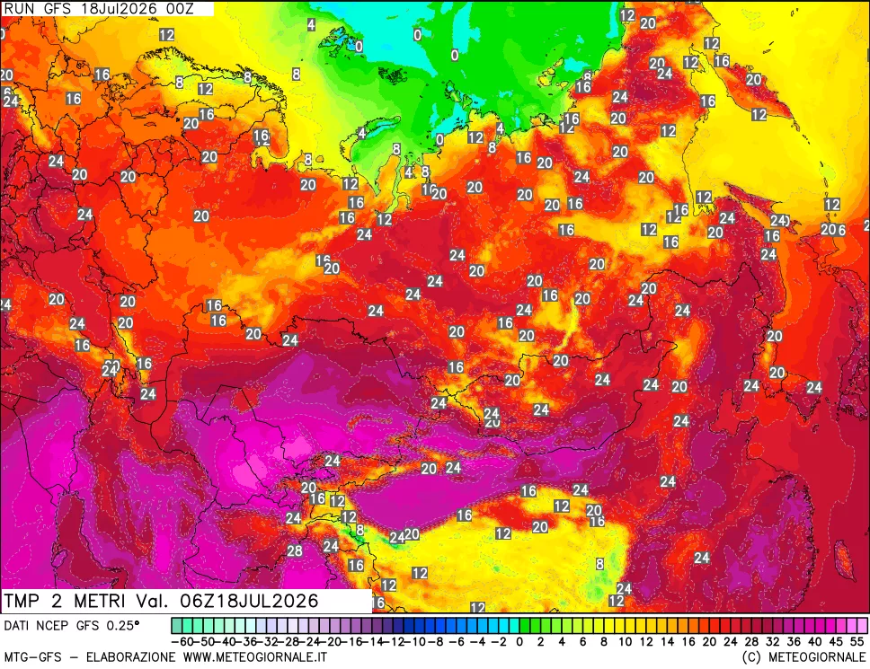 mappa Temp 2 metri