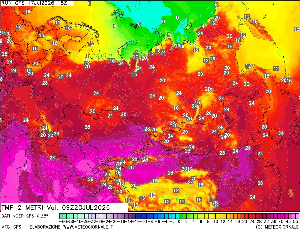 mappa Temp 2 metri