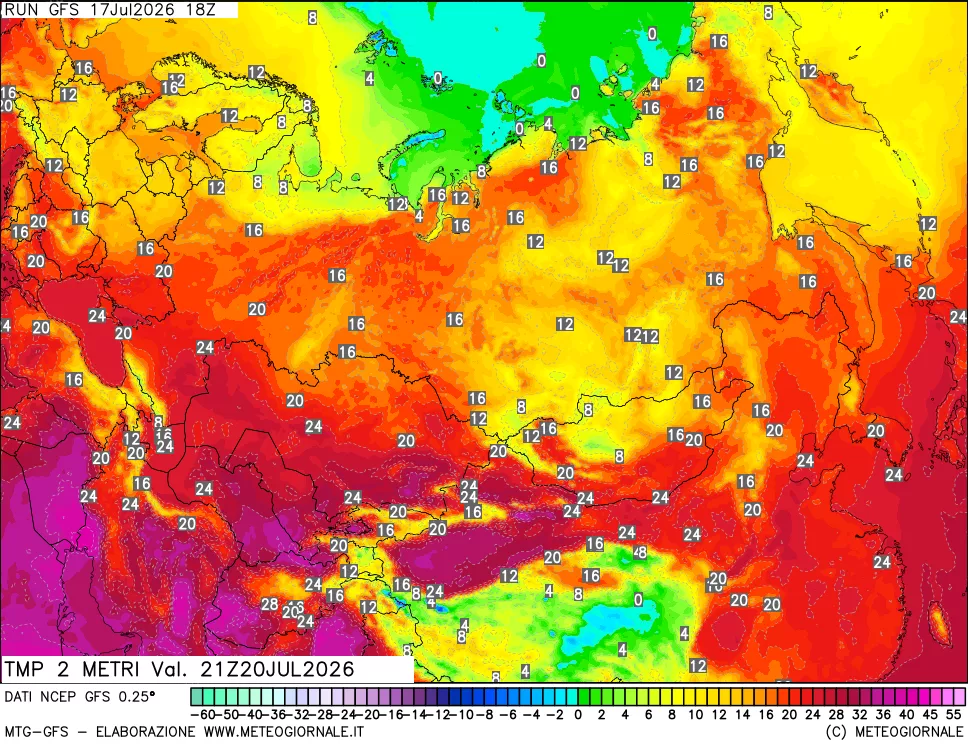 mappa Temp 2 metri