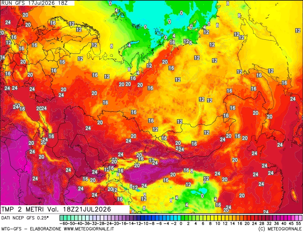 mappa Temp 2 metri