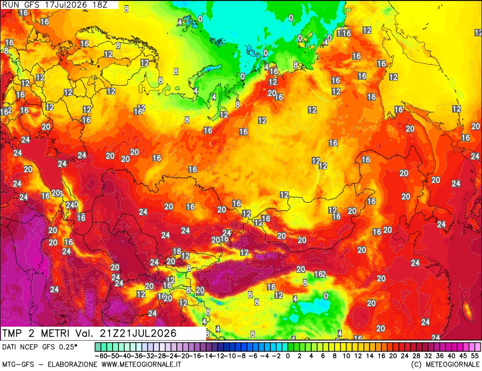 mappa Temp 2 metri