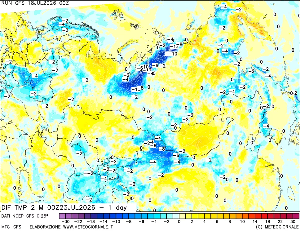 mappa Dif. Temp -24 ore