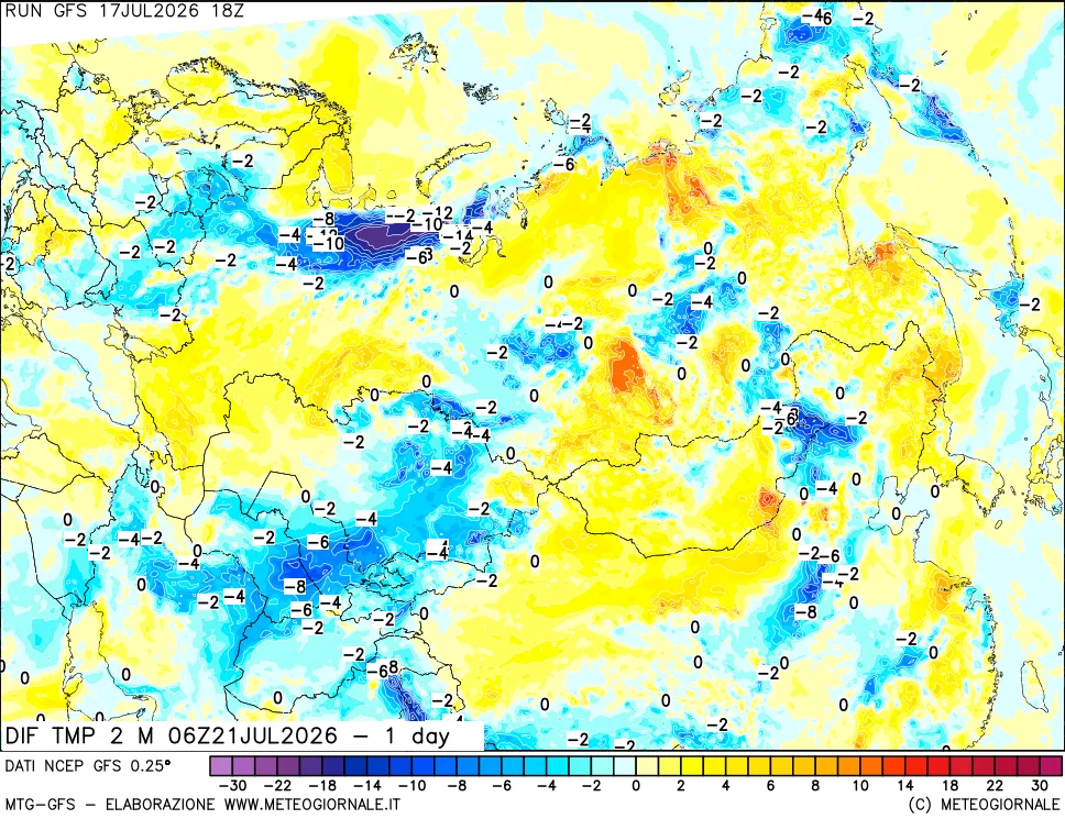 mappa Dif. Temp -24 ore