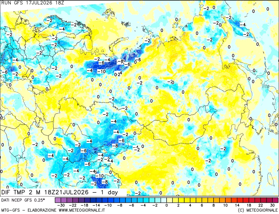 mappa Dif. Temp -24 ore