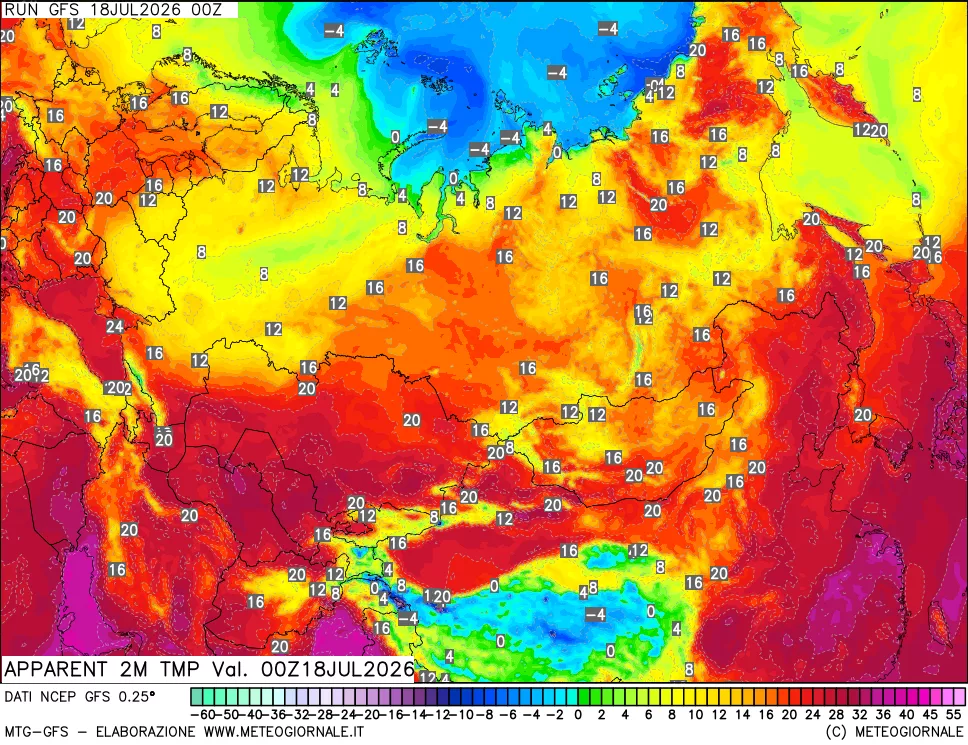 mappa Temp percepita