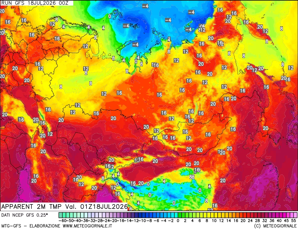 mappa Temp percepita