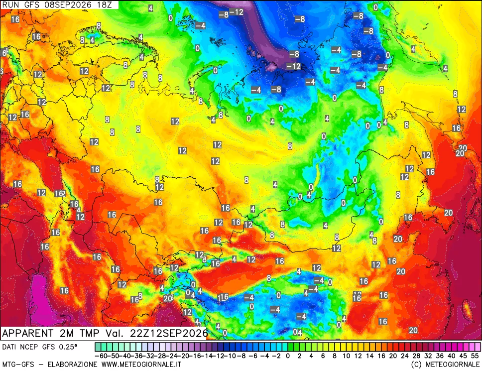 mappa Temp percepita