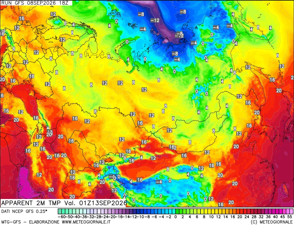 mappa Temp percepita