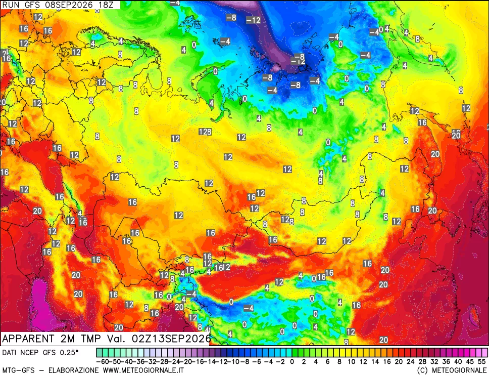 mappa Temp percepita
