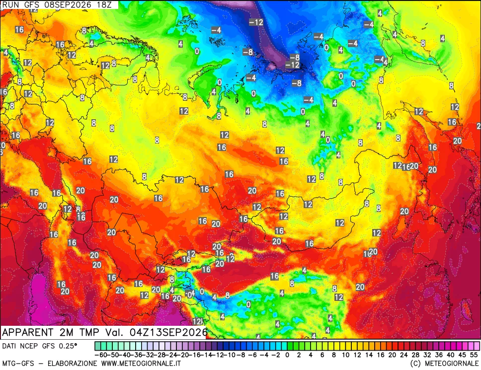 mappa Temp percepita
