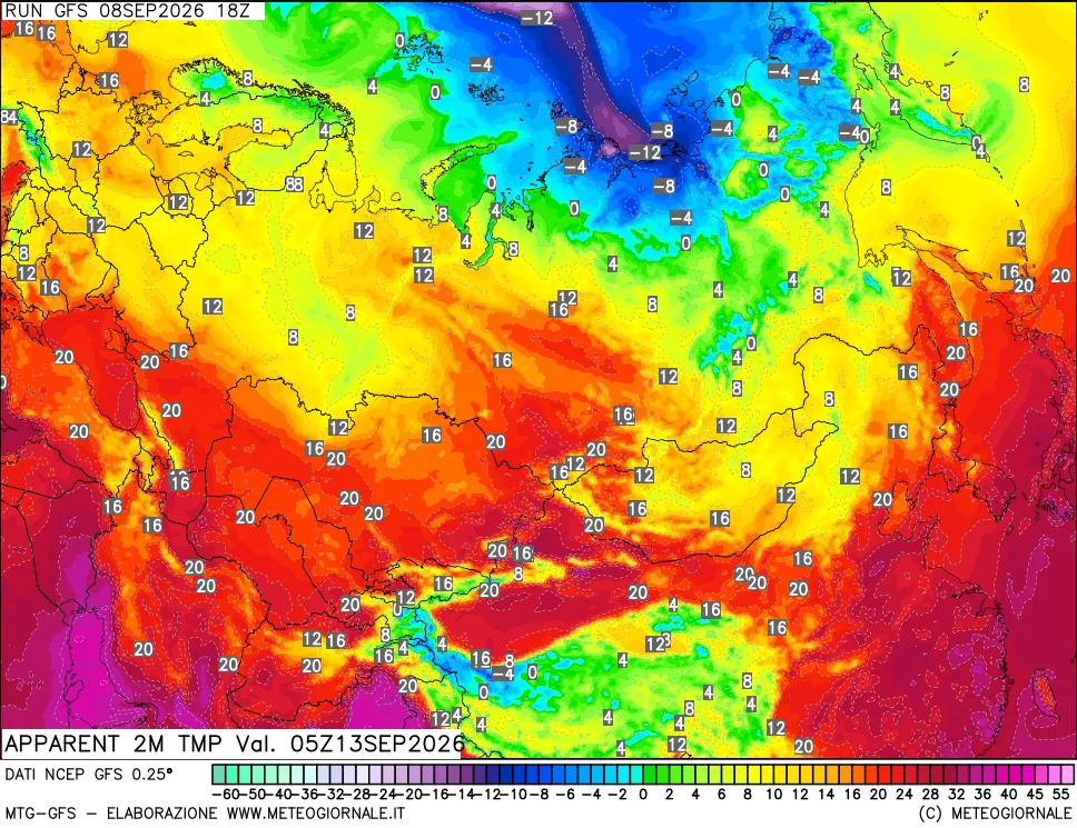 mappa Temp percepita
