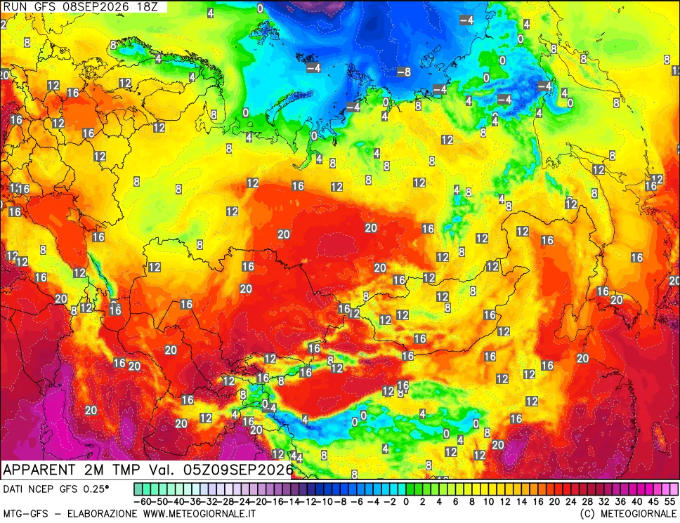 mappa Temp percepita