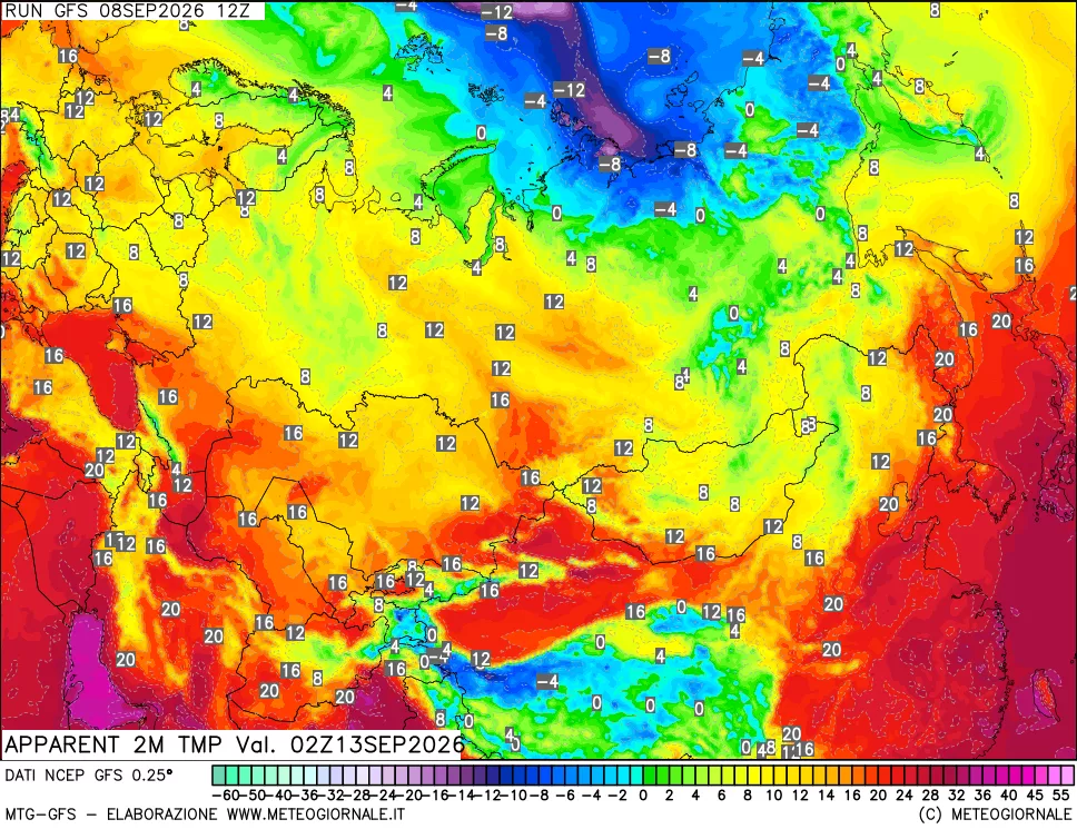 mappa Temp percepita