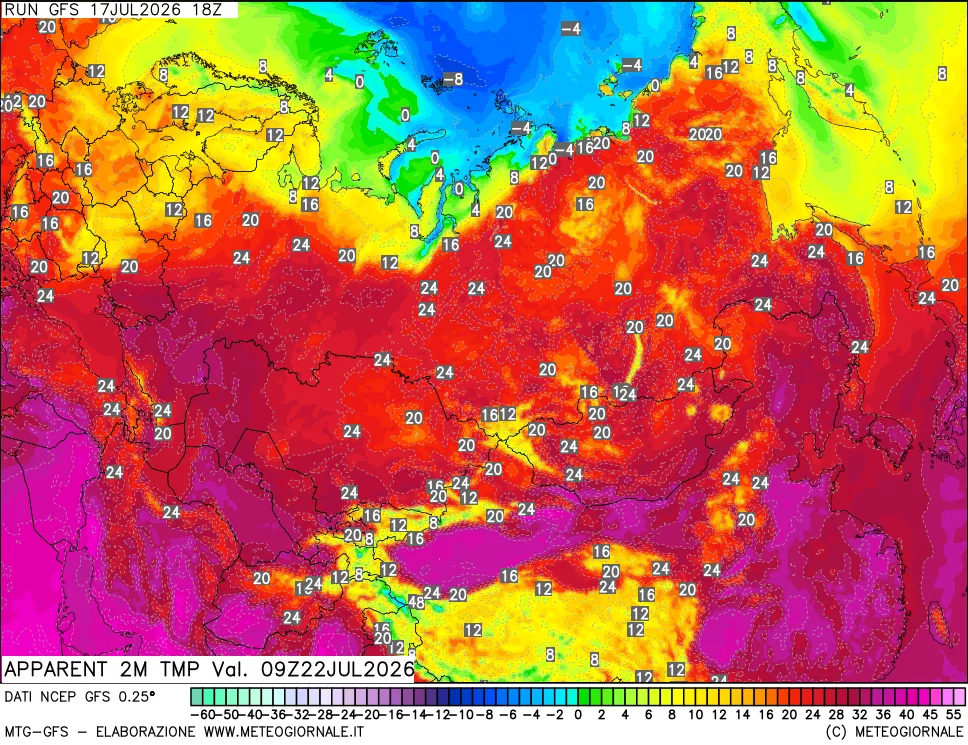 mappa Temp percepita