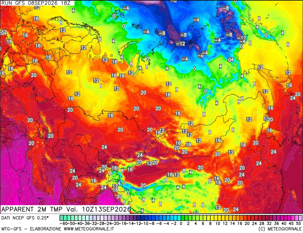 mappa Temp percepita