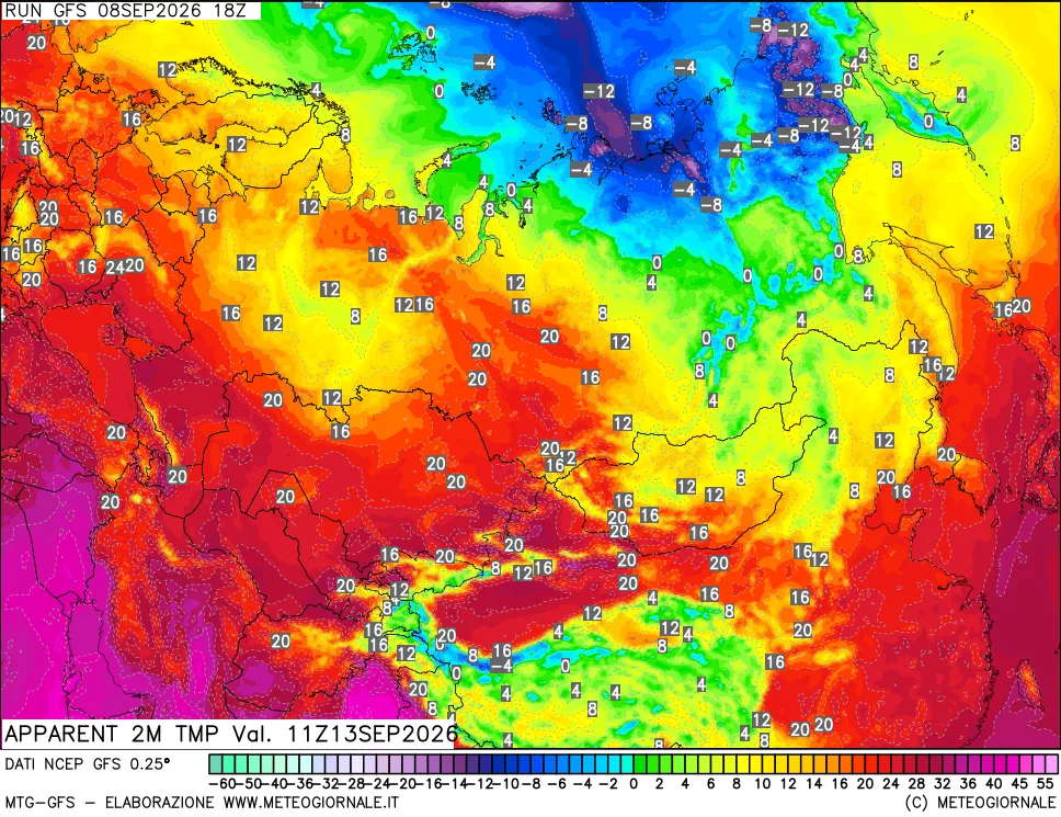 mappa Temp percepita