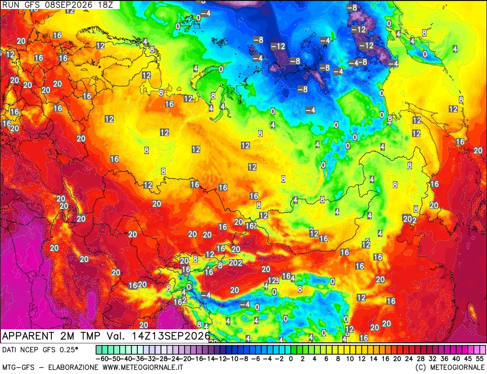 mappa Temp percepita