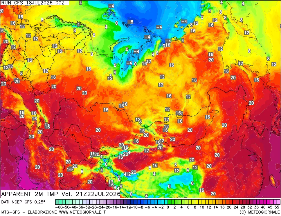 mappa Temp percepita