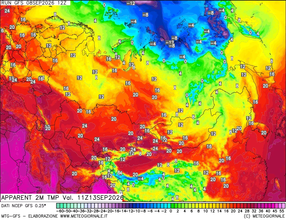 mappa Temp percepita