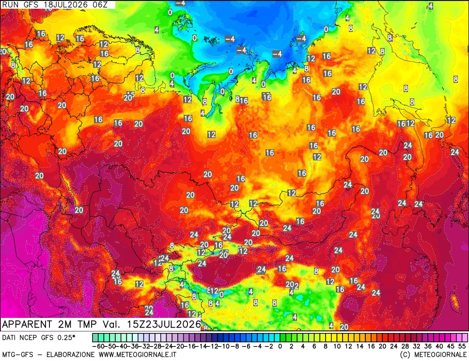 mappa Temp percepita