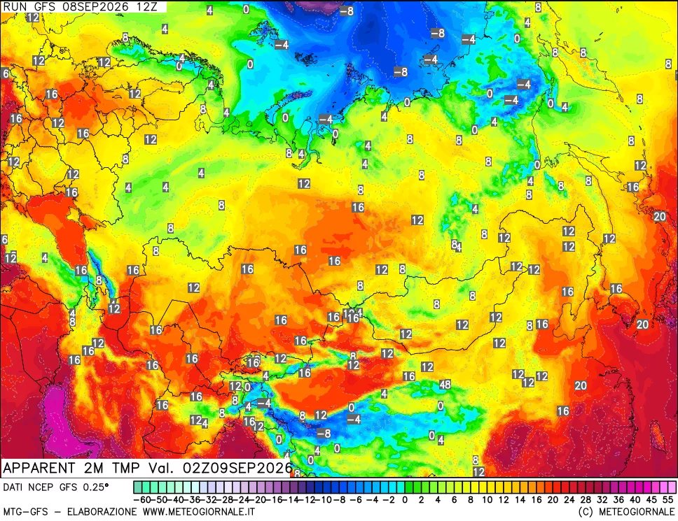 mappa Temp percepita
