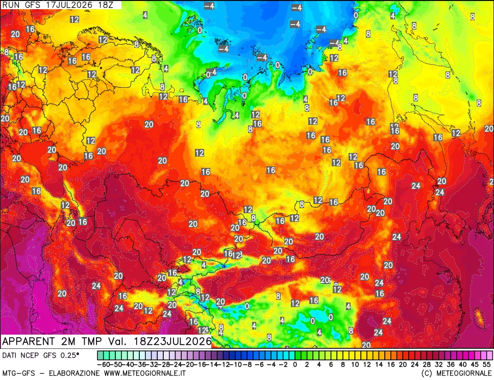 mappa Temp percepita
