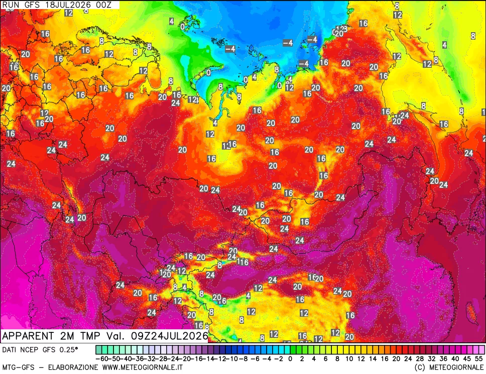 mappa Temp percepita