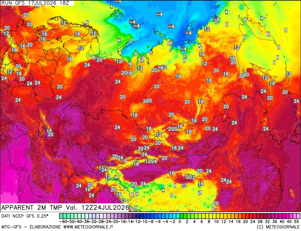 mappa Temp percepita