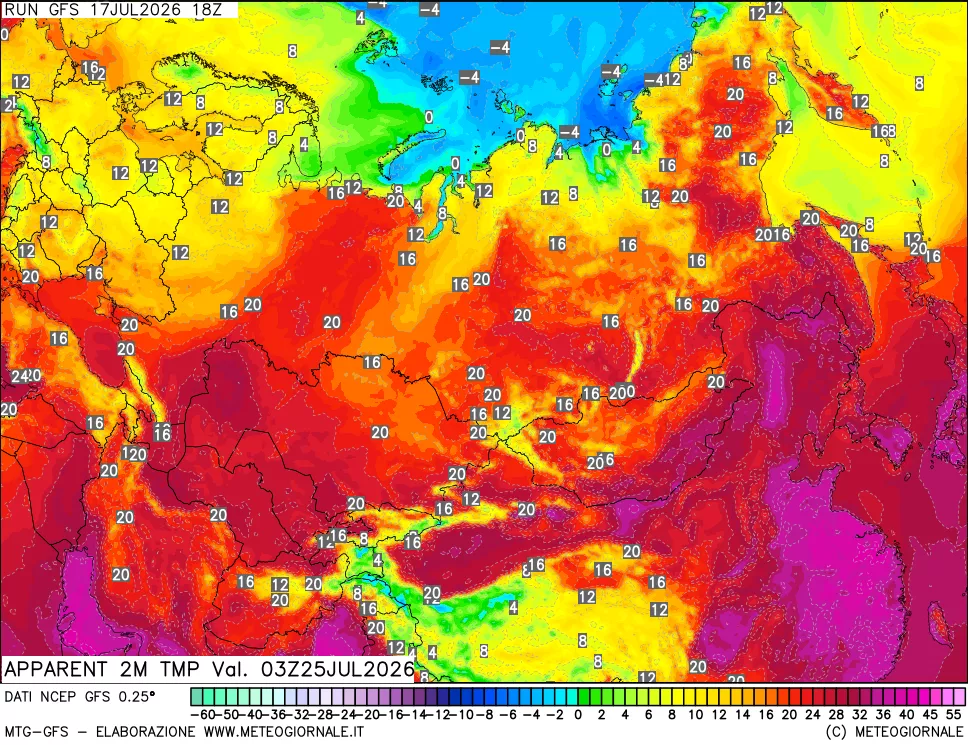 mappa Temp percepita