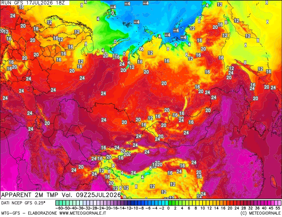 mappa Temp percepita
