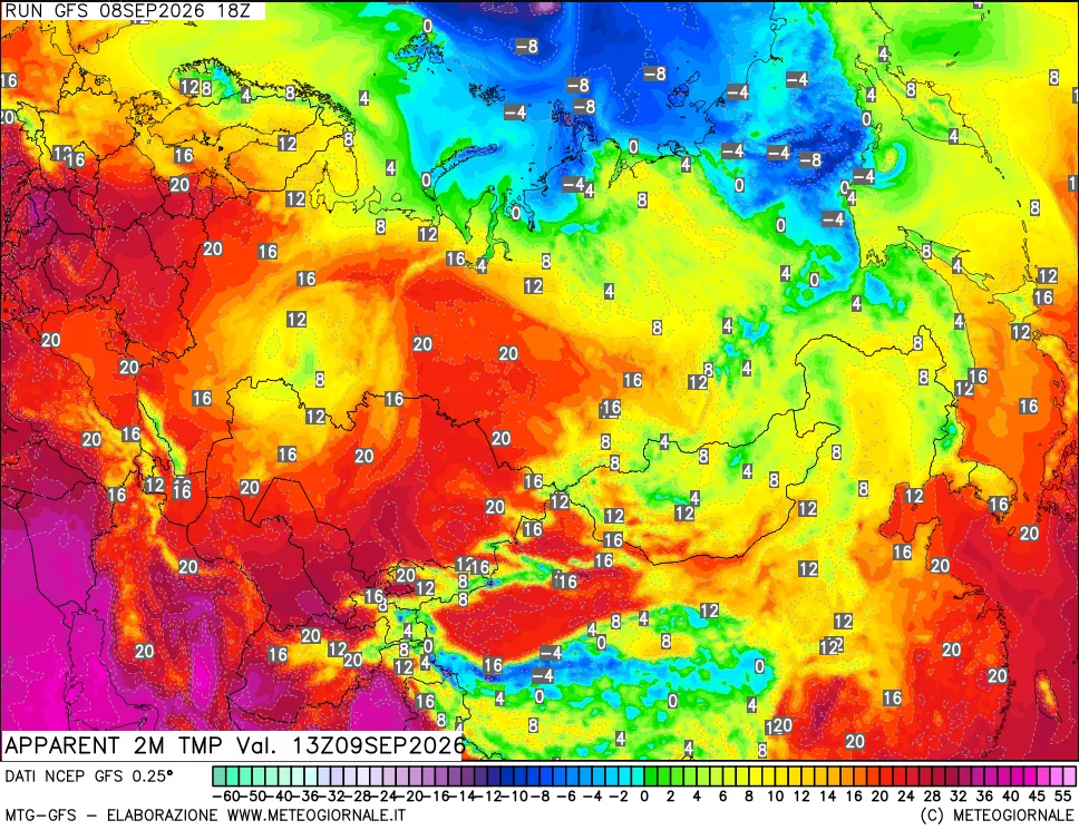 mappa Temp percepita