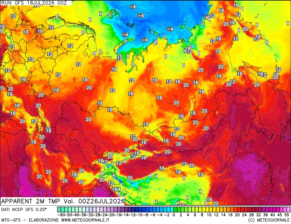 mappa Temp percepita