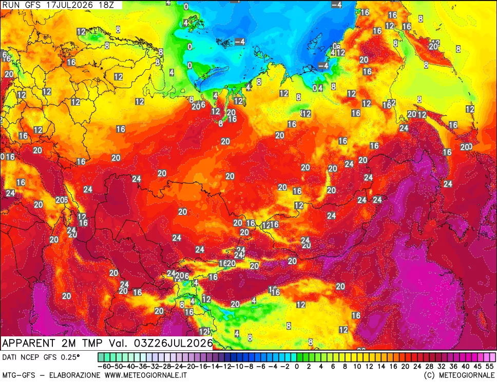 mappa Temp percepita