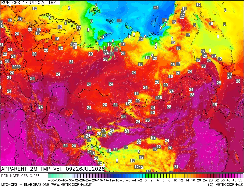 mappa Temp percepita