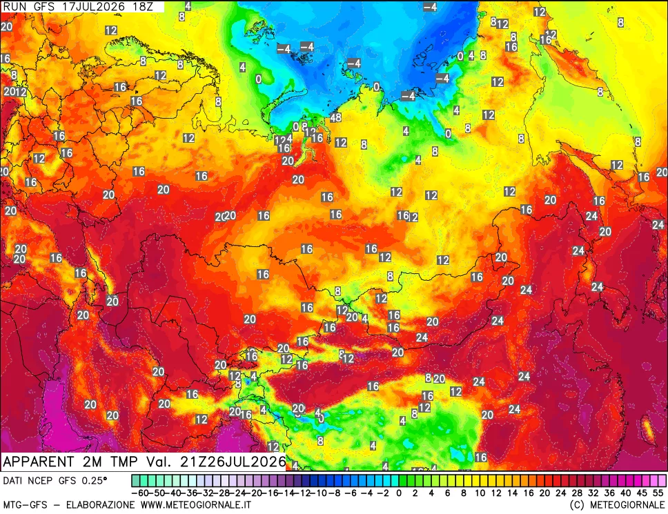 mappa Temp percepita