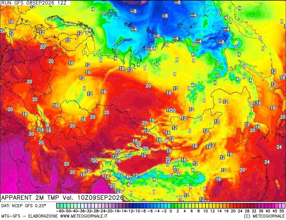 mappa Temp percepita