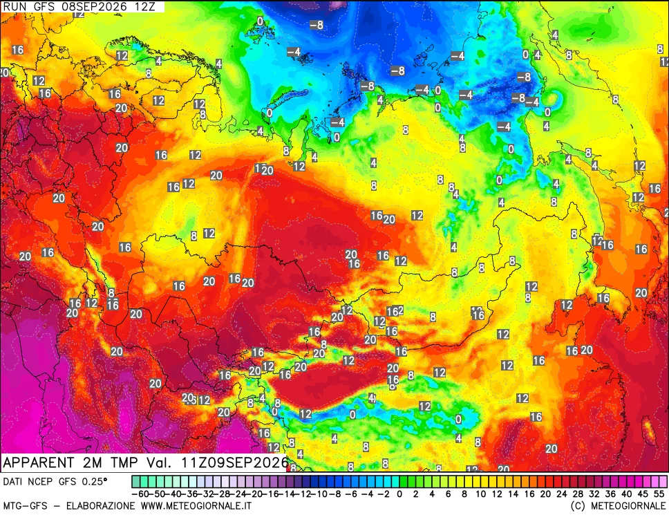 mappa Temp percepita