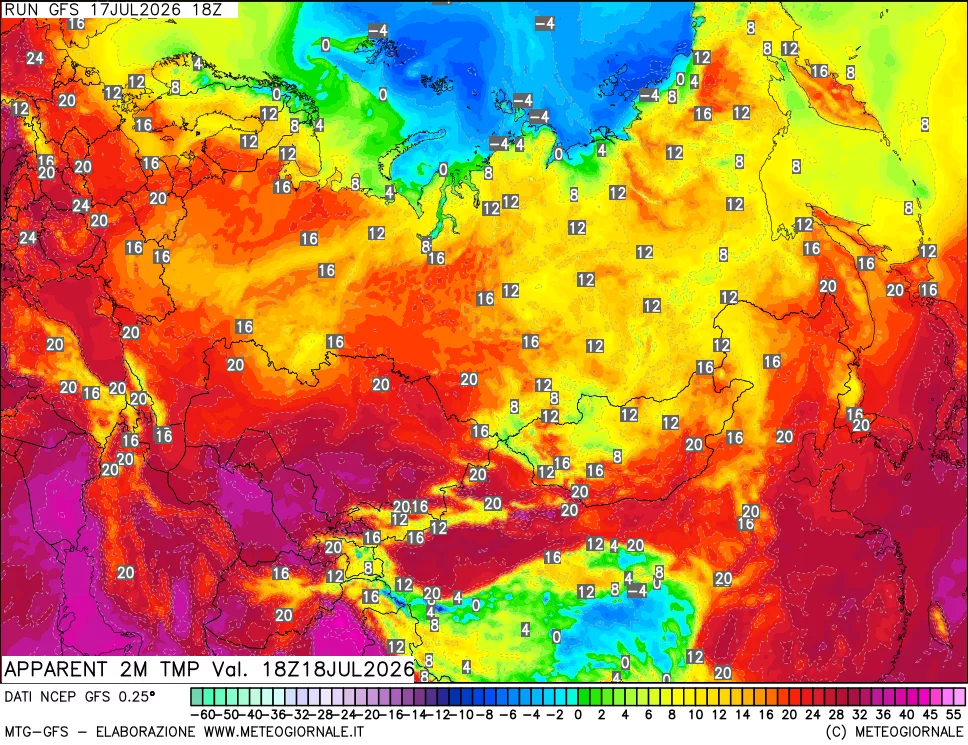 mappa Temp percepita