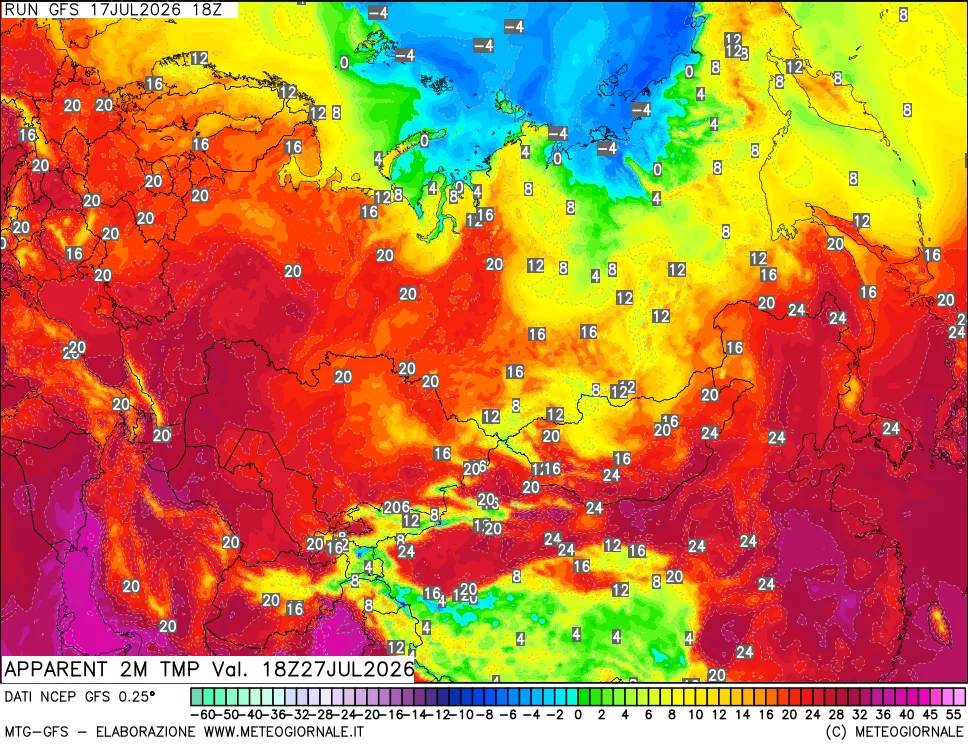 mappa Temp percepita