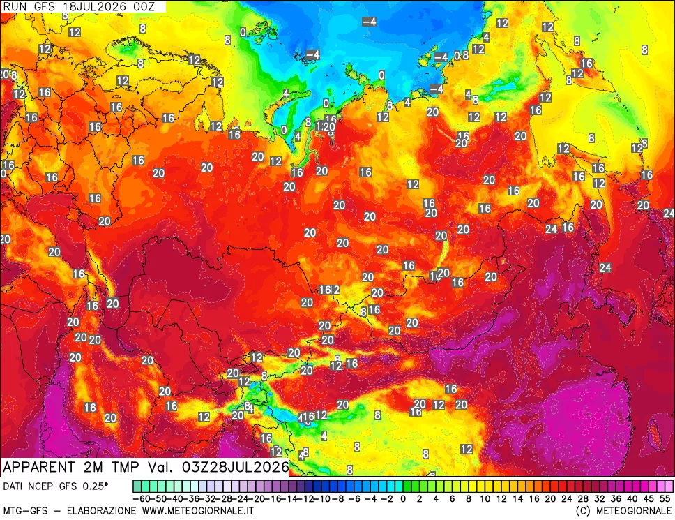 mappa Temp percepita