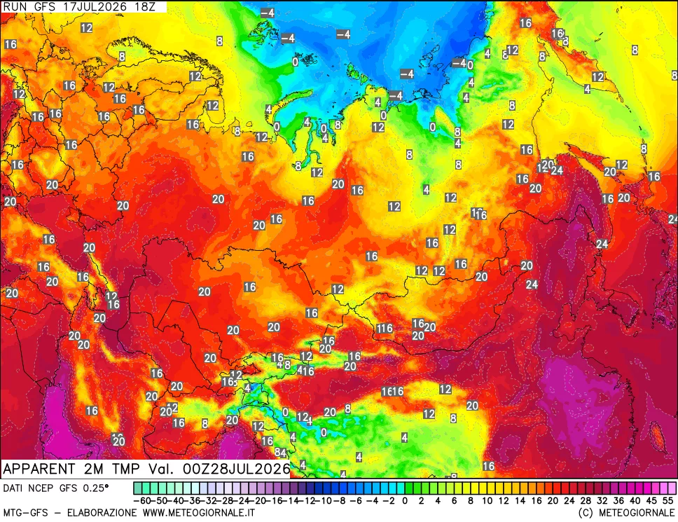 mappa Temp percepita