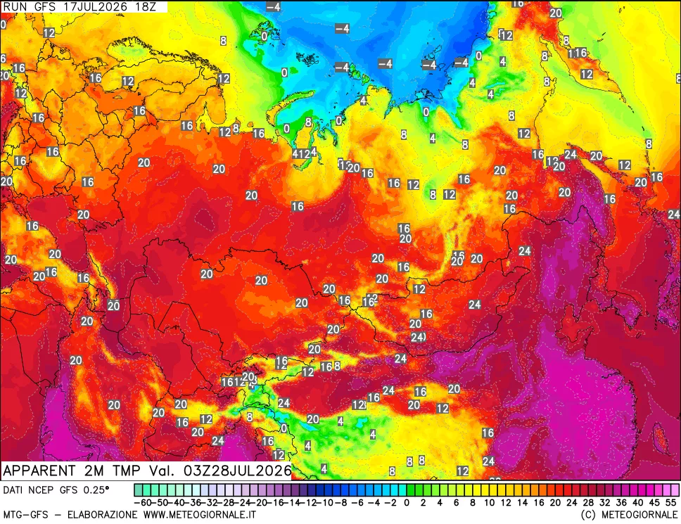 mappa Temp percepita