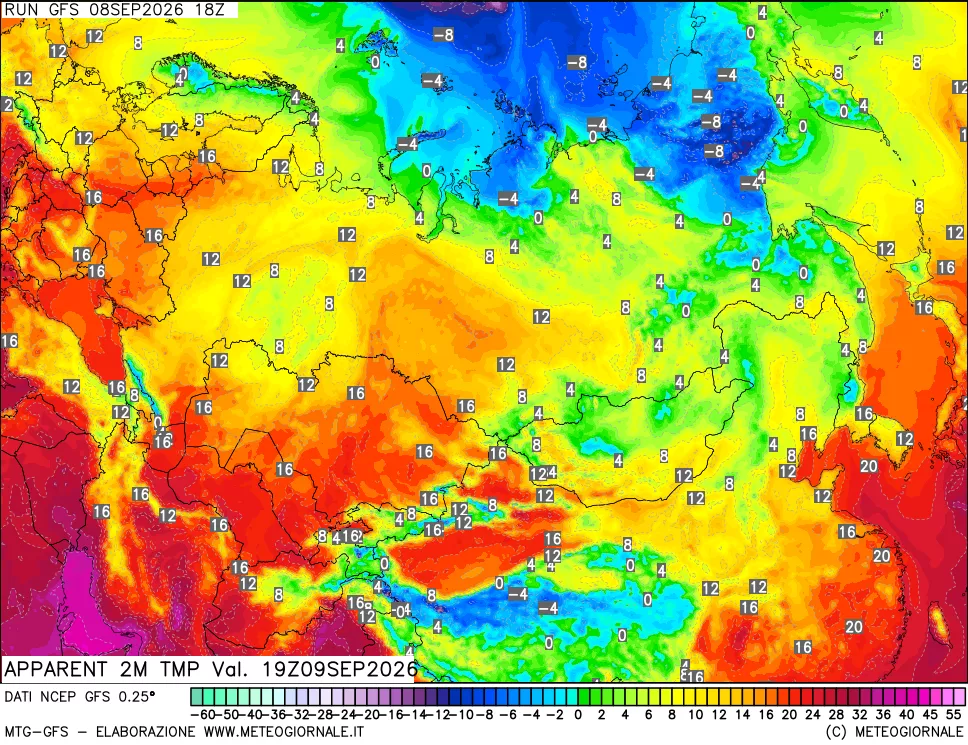 mappa Temp percepita