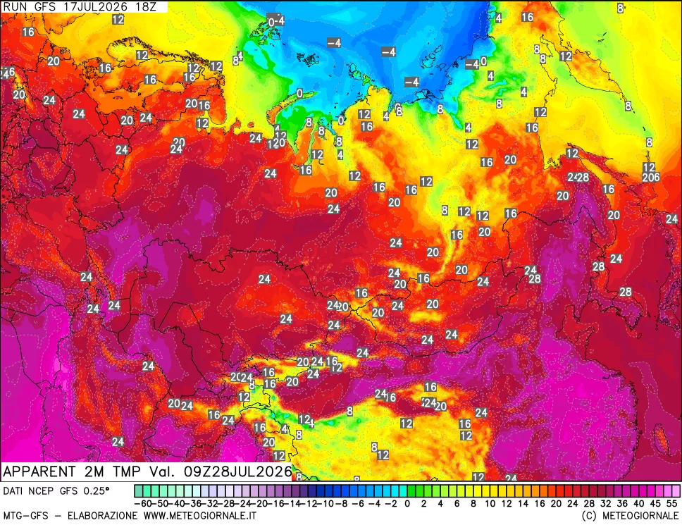 mappa Temp percepita
