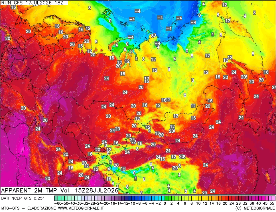mappa Temp percepita