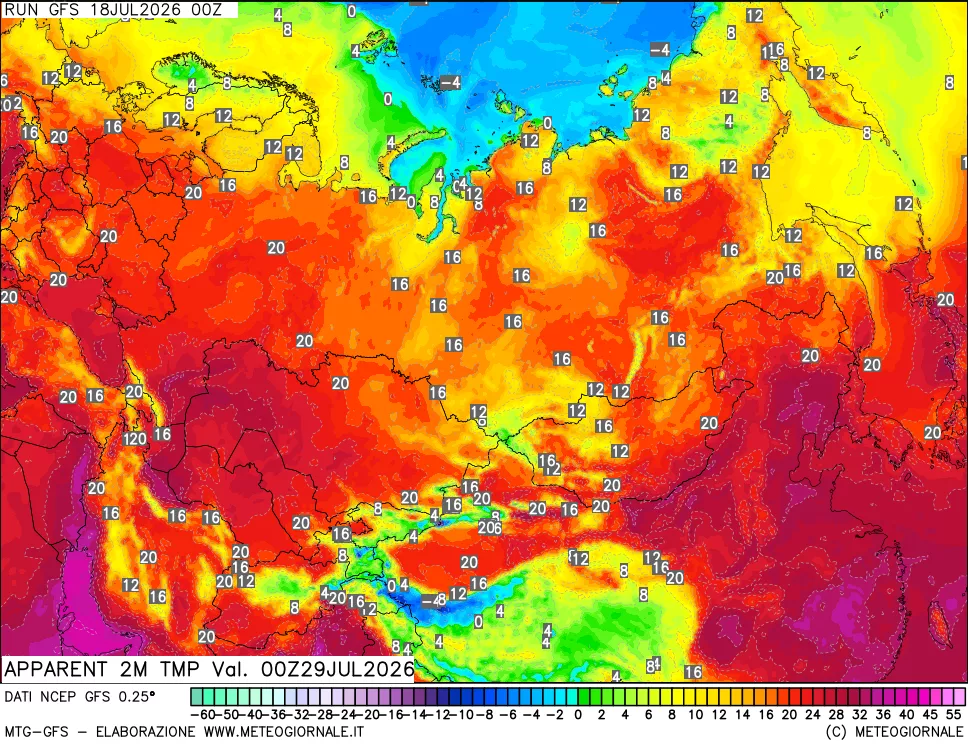 mappa Temp percepita