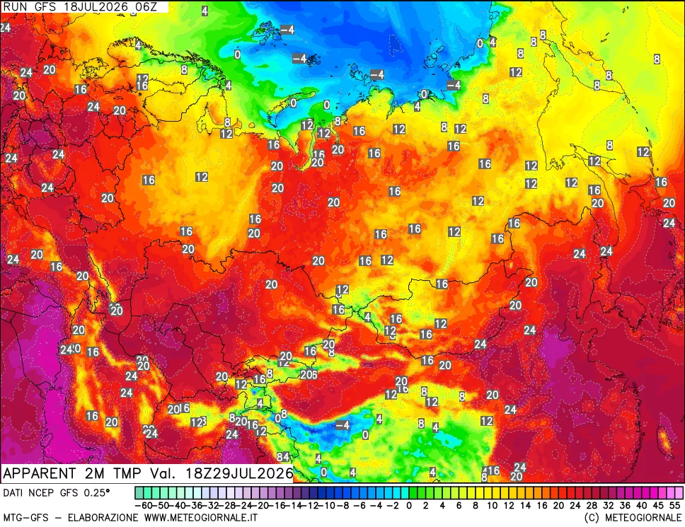mappa Temp percepita